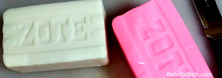 ZOTE pink and white soap