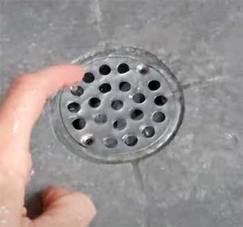 air coming out of shower drain