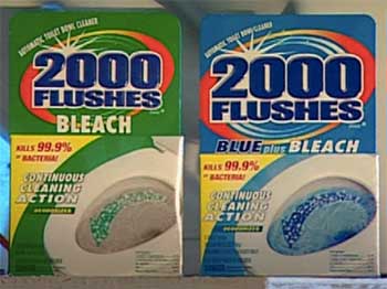 2000 Flushes continuous cleaning action