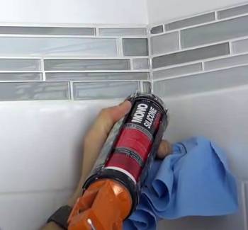 caulking bathroom