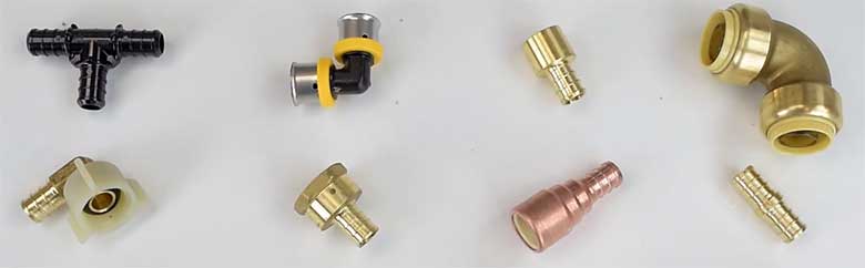 plastic and brass pex fittings