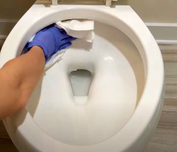 slippery toilet bowl coating