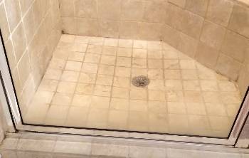 shower floor collect water