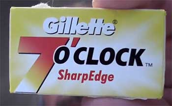 Gillette 7 O'Clock Yellow Razor Blade