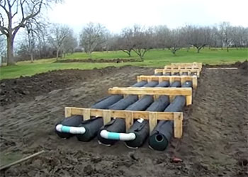 Presby septic system installation