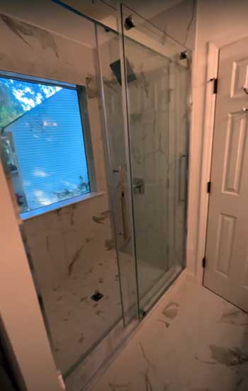 Anzzi glass shower door