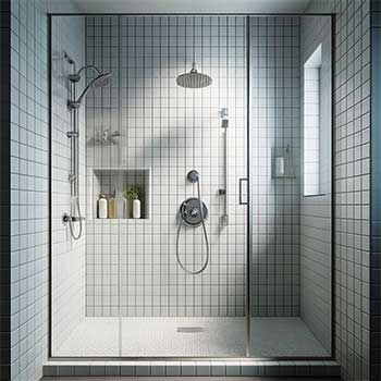 a regular shower setup