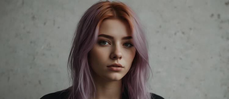 a girl with Dyed Hair