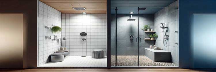 regular vs walk-in shower