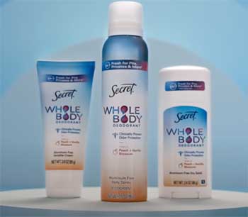 Secret Whole Body Deodorants