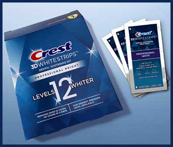 Crest 3D Whitestrips Professional Bright Levels 12 Whiter