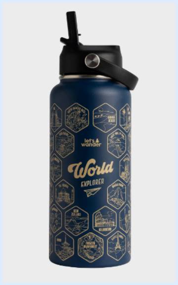 let's wander water bottle